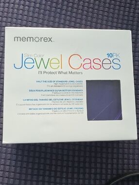memorex Slim Color Jewel Cases 10PK - Purple